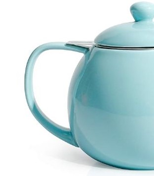 Quite The Stir Turquoise Porcelain Teapot with infuser for loose leaf tea